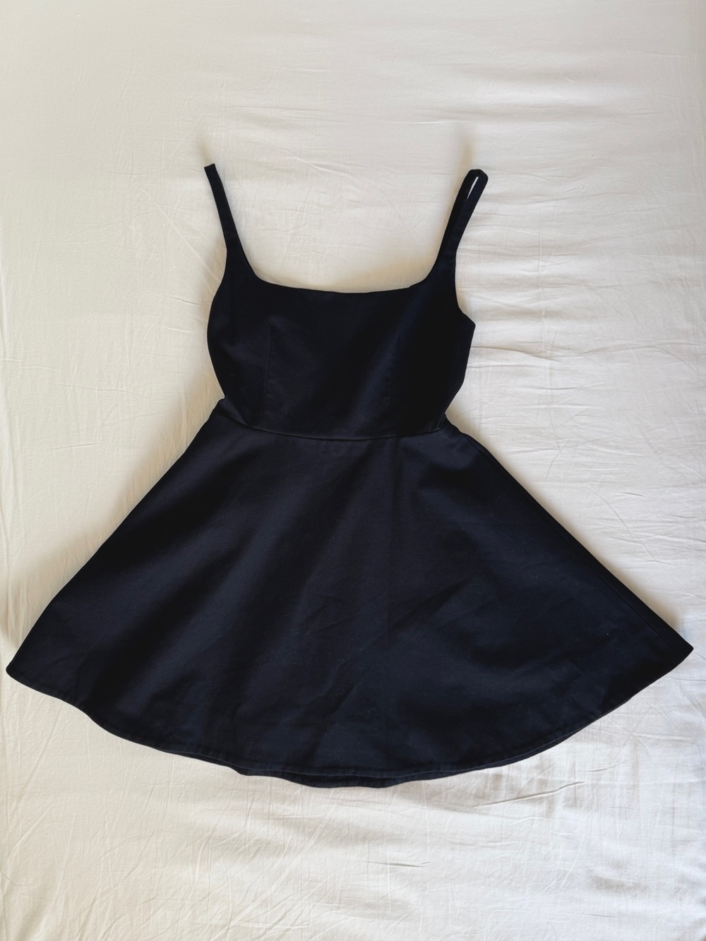 Theory Black Mini Fit-and-Flare Dress